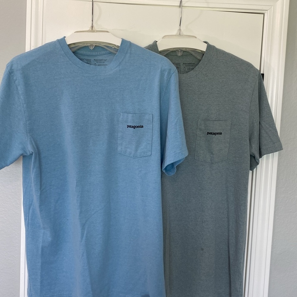 Set of 2, Patagonia Men's P-6 Logo Responsibili-Tee - Medium